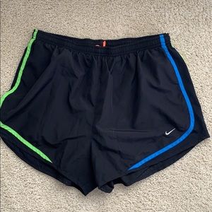 Multicolor Nike running shorts